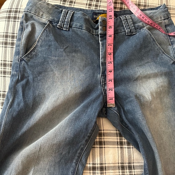 Lucky Brand Vintage? Y2K Kick Flare Cotton Flap Back Pockets Trouser Jeans 10/30 - Picture 12 of 16